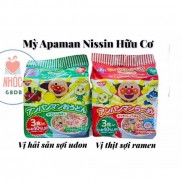 3/2022] Mì chú hề Apaman Nissin hữu cơ (bịch 3 gói x 30g)